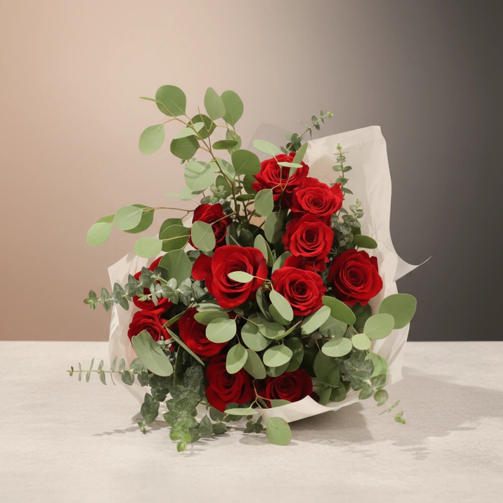 Ramo de 12 Rosas Vermelhas premium da QRoses