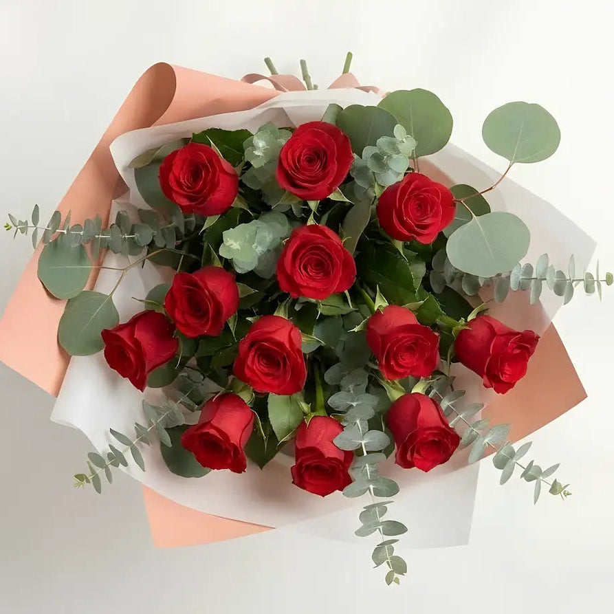 Ramo 12 Rosas Rojas Cenital