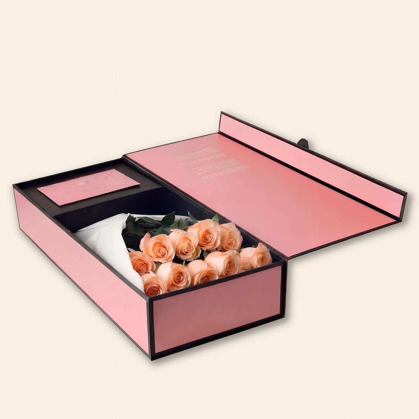 Caixa de Rosas Pessego Angulo